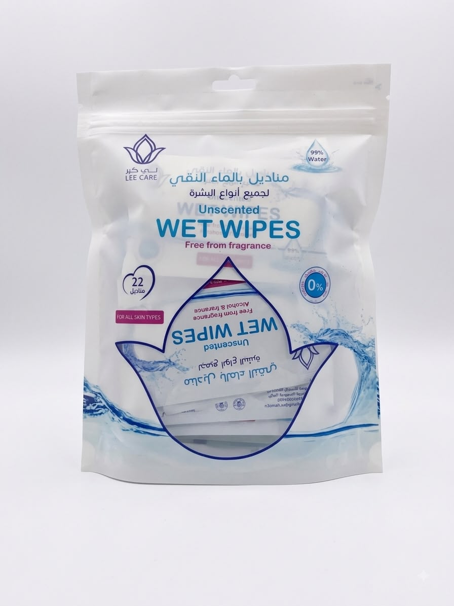 مناديل بالماء النقي (Unscented Wet Wipes)